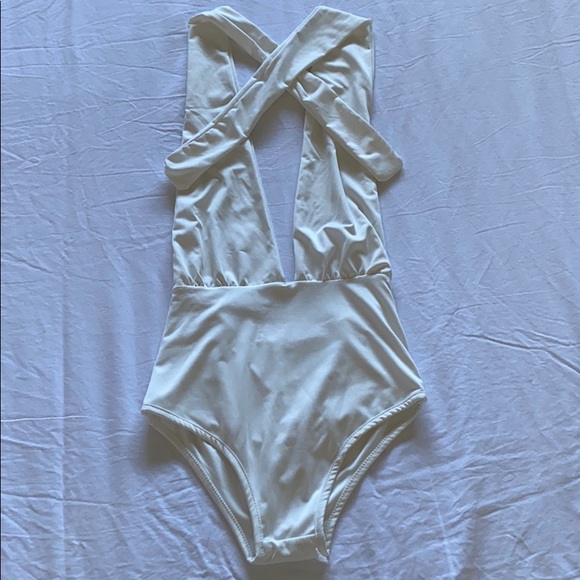White one-piece swimsuit - Picture 1 of 3